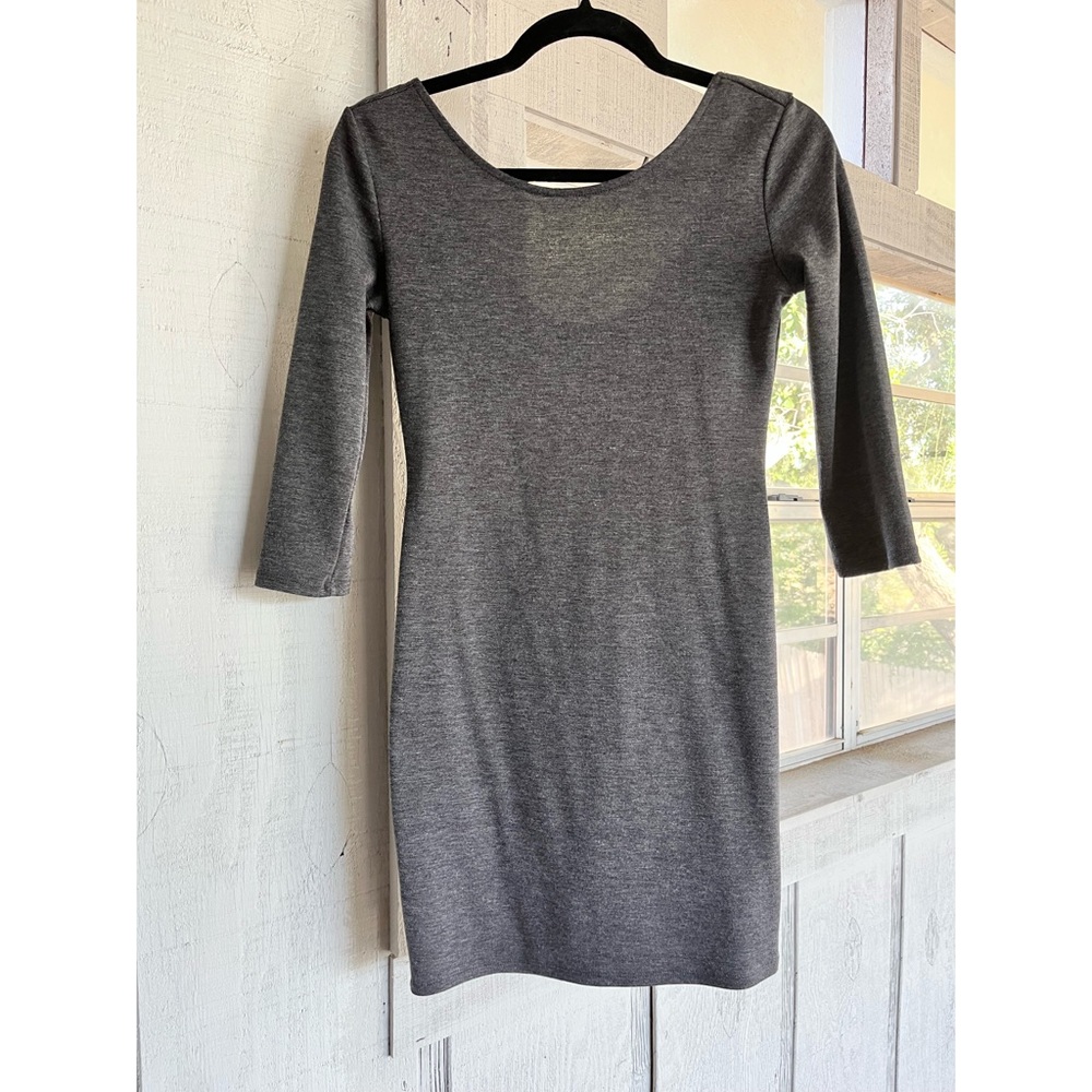 FOREVER 21 - Stunning and simple Gray Scoop Back Dress